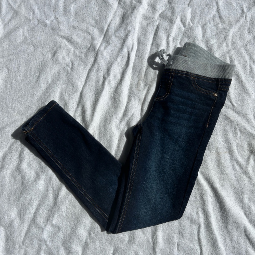 Dark Wash Jeggings | Big Girls 7/8 | Adjustable Waistband